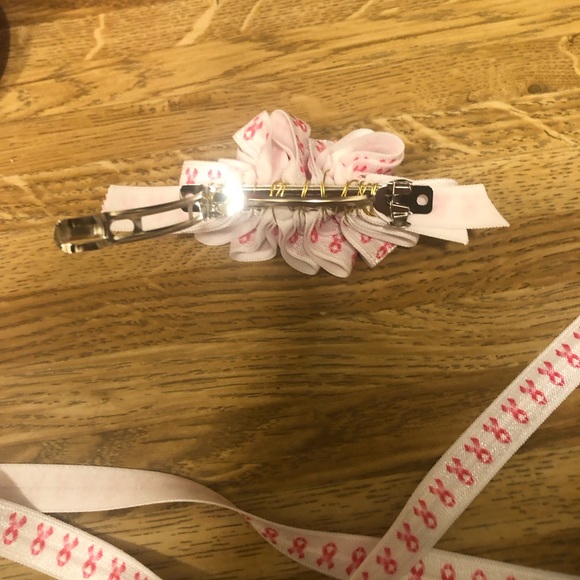 October is Breast Cancer Awareness Month - Ribbon Hairclip - Picture 3 of 4